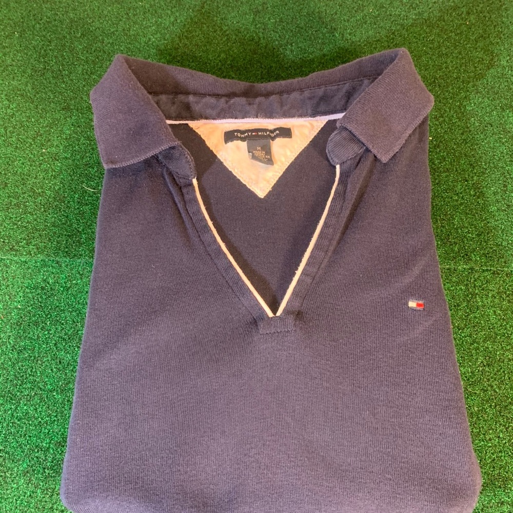 Tommy Hilfiger Women’s V-Neck Polo Dress Navy Blue - Picture 5 of 5